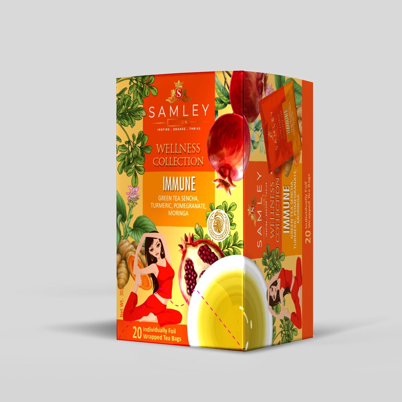 Samley wellness tea collection — six functional organic blends