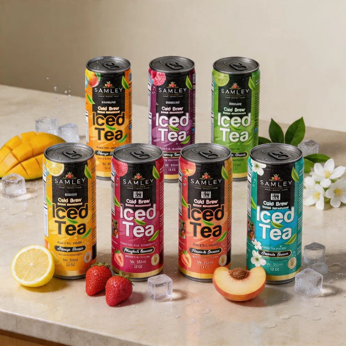 Samley canned iced tea range