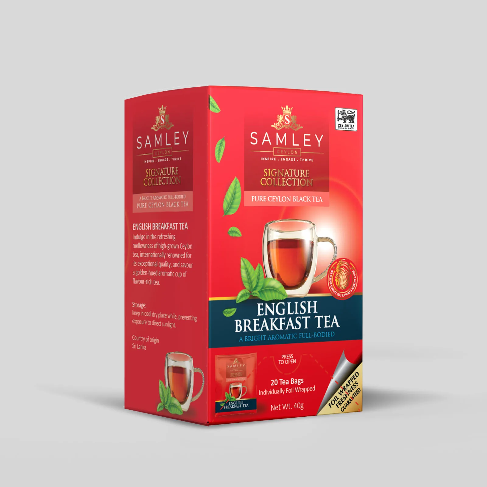English Breakfast -Black Tea 20 TB Double Chamber Foiled Envelop (40g)