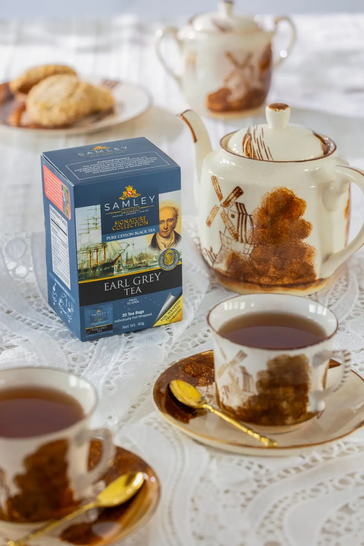 Retail-ready Samley tea packs